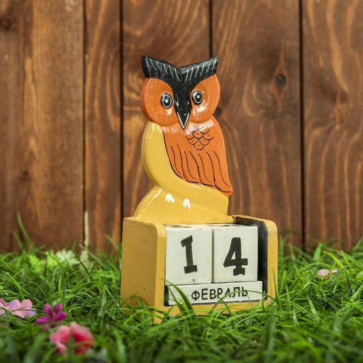 Вечный календарь настольный Сова, 10.5519 см, дерево - Simaland фото 7
