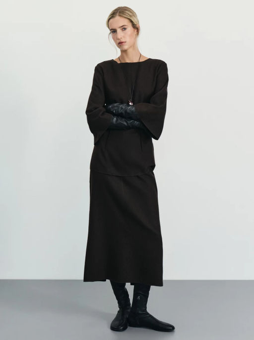 Юбка миди с шерстью / Zarina