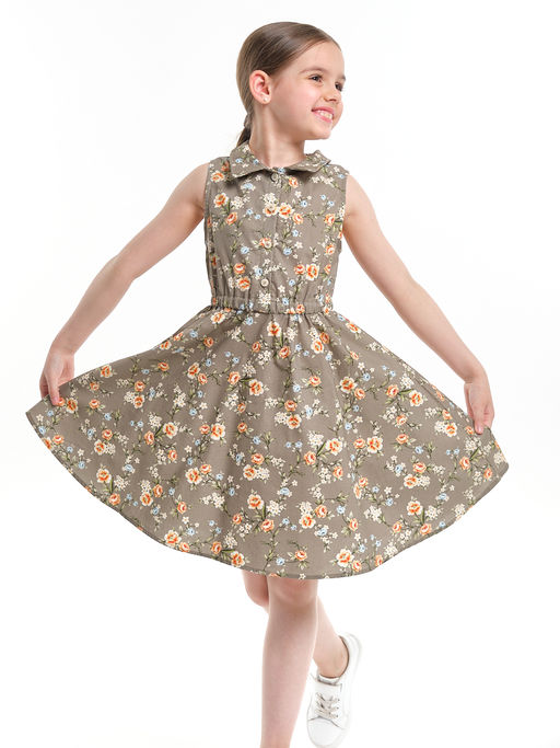 Платье UD 7686 хаки цветы - Mini maxi фото 5