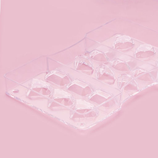 Форма для конфет и шоколада Самоцветы, 15 ячеек, 20?12?2.5 см, прозрачная