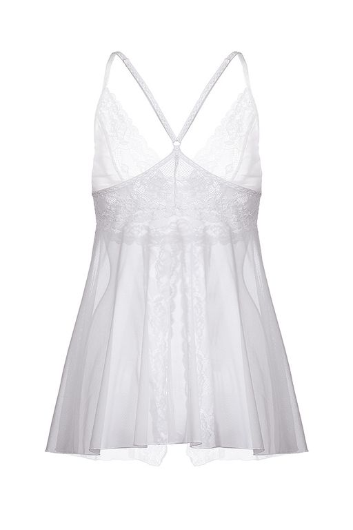 Комбинация бэби-долл с разрезом спереди Erolanta Nataliya, белый (42-44)  фото 9
