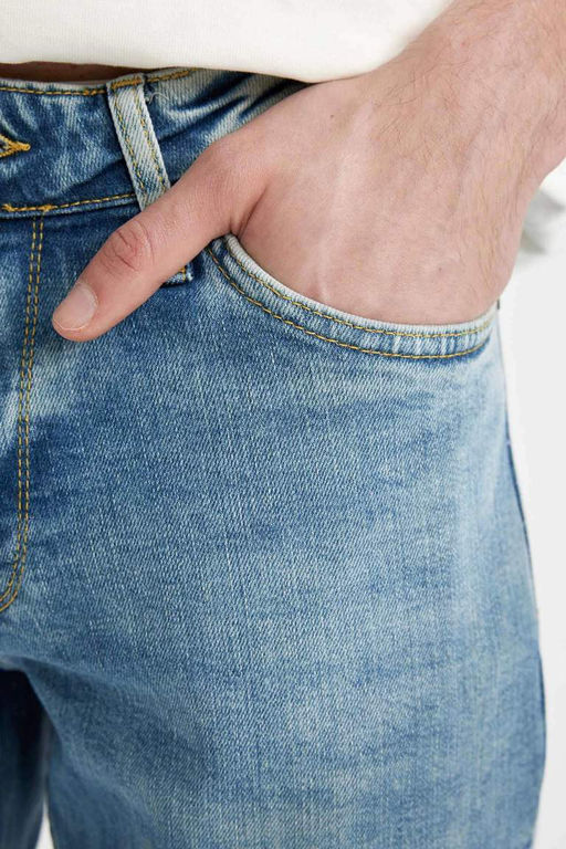 Pedro Slim Fit Джинсовые брюки узкого кроя с нормальной талией и узкими штанинами - Defacto фото 5