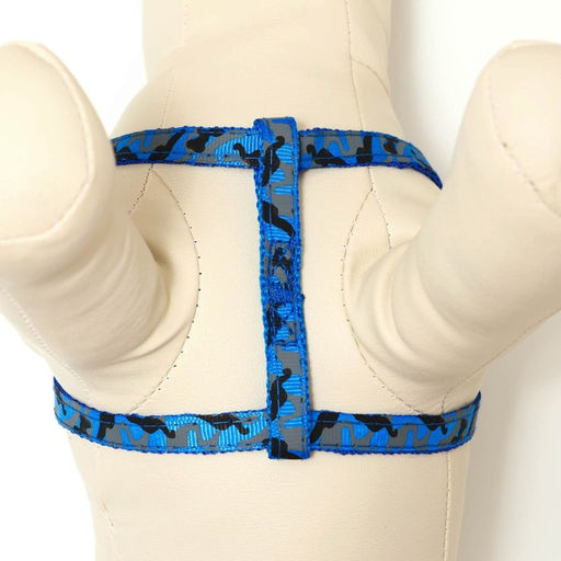 Комплект прошитый Милитари, поводок 120 х 1 см, ОГ 23-35 см, голубой - Пижон фото 5