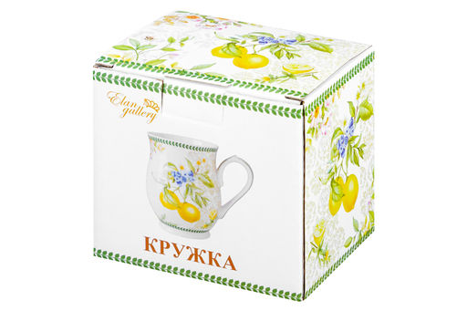 Кружка 350 мл 11,5*8,2*10 см Лимоны бочонок, NEW BONE CHINA - Elan gallery фото 8
