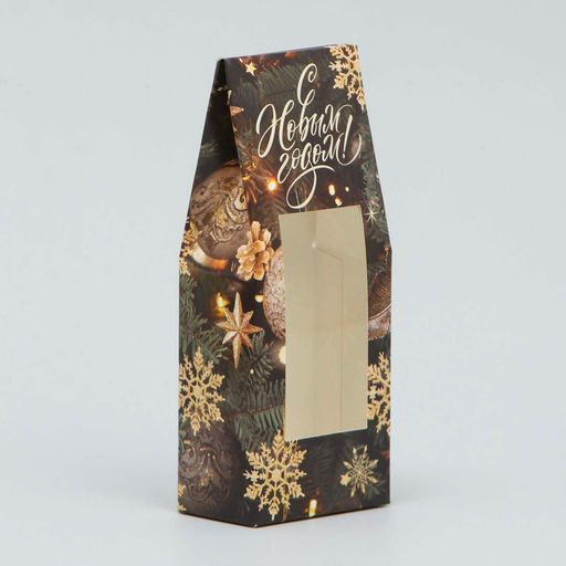 Цена за 5 шт. Коробка складная новогодняя Ёлочные игрушки, 6 х 14.5 х 3.5 см - Дарите счастье фото 2