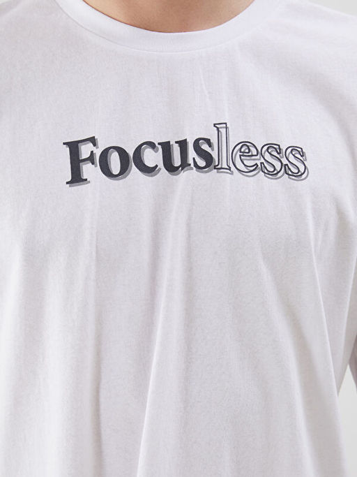 Bisiklet Yaka K?sa Kollu Bask?l? Penye Erkek Ti??rt