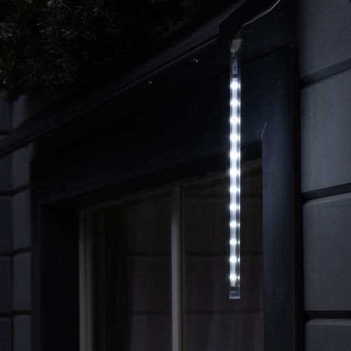 Гирлянда «Сосулька» тающая 0.3 м, IP44, прозрачная нить, 18 LED, 12 В, переливы, свечение белое