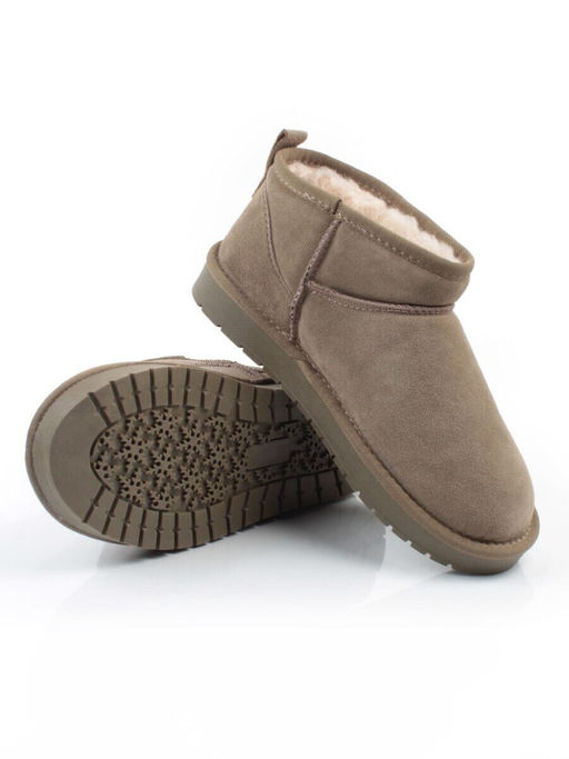 04-PF8300-6 KHAKI Угги женские (натуральная замша, 100% шерсть)