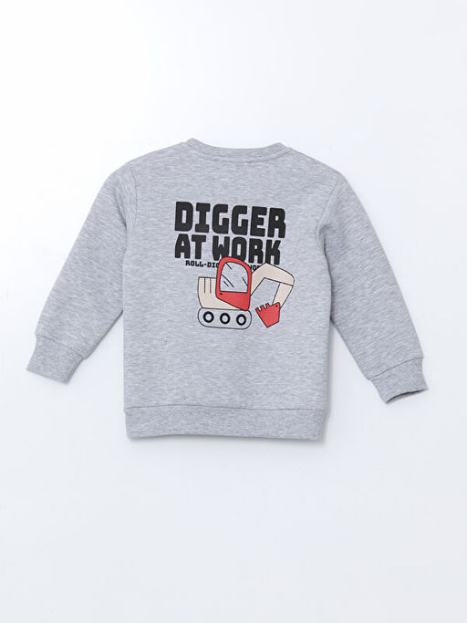 Bisiklet Yaka Bask?l? Erkek ?ocuk Sweatshirt - Waikiki фото 2