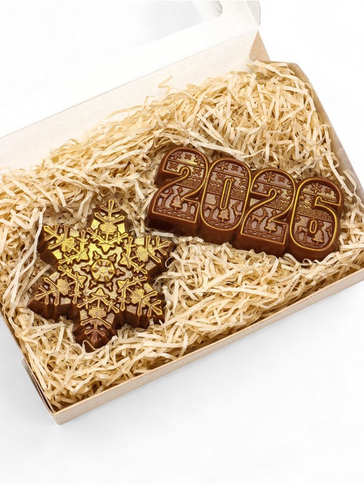 Шоколадная фигурка Снежинка 2026, бельгийский шоколад, 160 г - Simaland фото 4