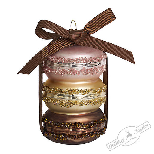 Набор пирожных "Les macarons" ванильно-шоколадный (стекло) 5х5х8 см