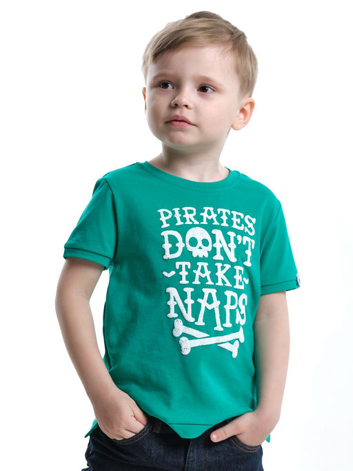 Футболка стильная для детей UD 6682 изумрудный - Mini maxi фото 4