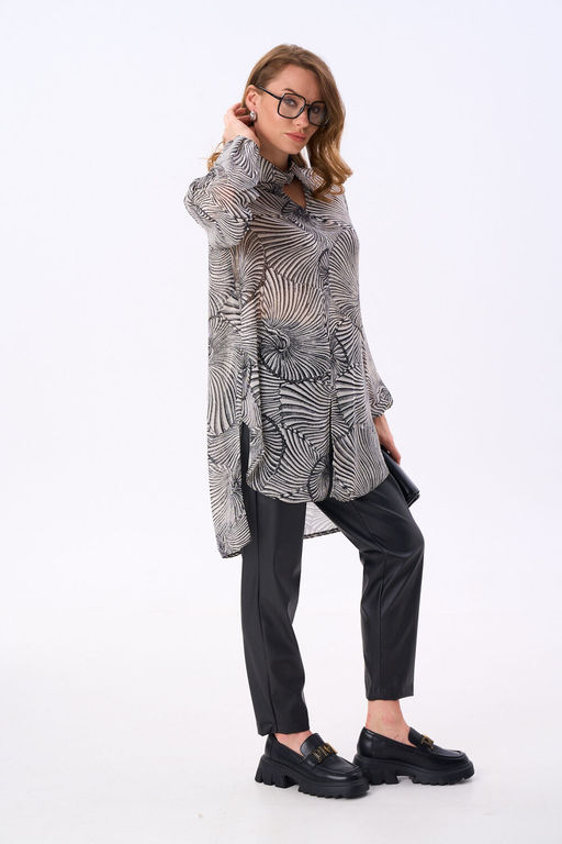 Костюм NIKVA н818-3 чёрный и чёрно-белые ракушки фото 4