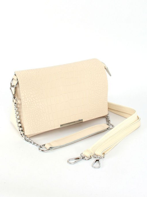 Сумка женская натуральная кожа JRP-9717, 3отд, плечевой ремень, (УЦЕНКА/ДЕФЕКТ: порез на дне) бежевый 265585