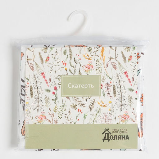 Скатерть Доляна Oleander 149х220 см, 100% хлопок, рогожка 164 г/м2  фото 7