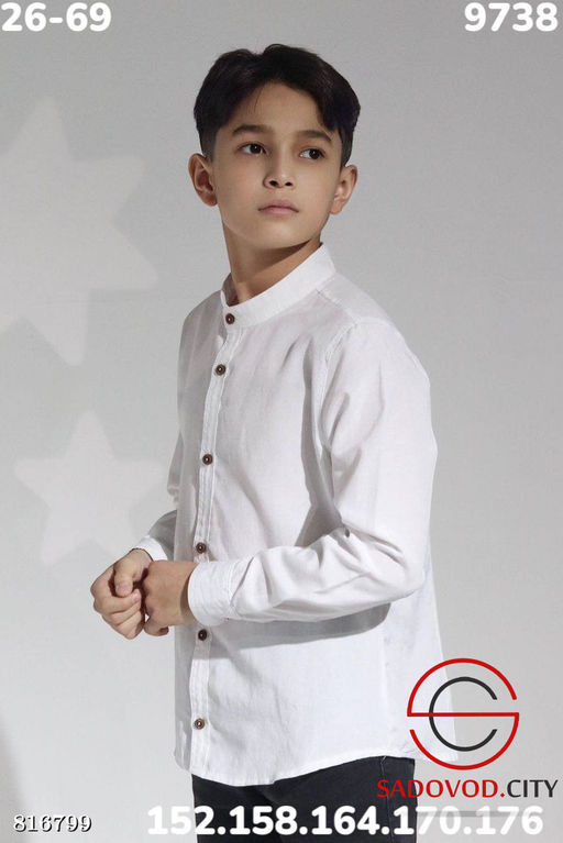 Школьная льняная рубашка для мальчика - Bruno фото 4