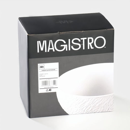 Салатники Magistro Lofty, набор 2 шт.: 600 мл, d=14 см, фарфор, белые  фото 7