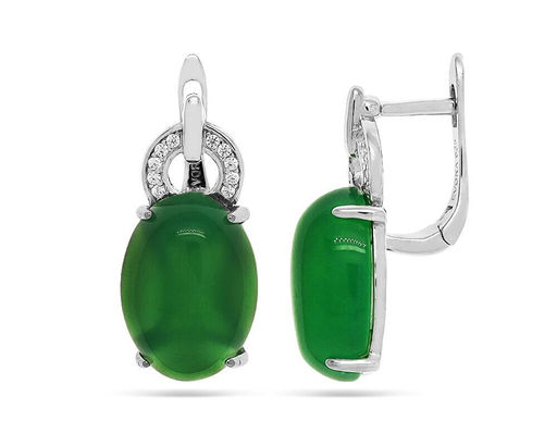 Серьги, нефрит, МЦВ065