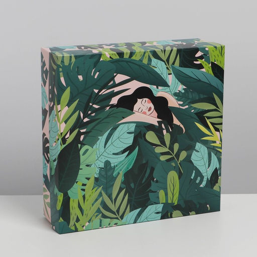 Коробка складная Тропики, 26 х 26 х 8 см - Дарите счастье фото 2