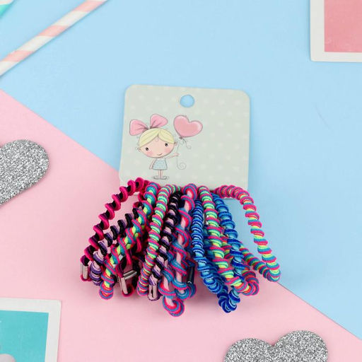 Цена за 6 шт. Резинка для волос "Сонечка" весна (набор 12 шт) 5 см