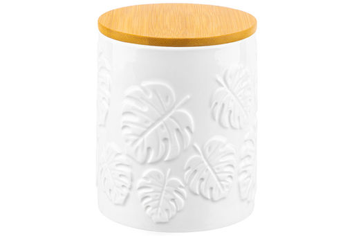 Банка д/хранения 650 мл 10*10*12,5 см Тропики с дер. крышк. с сил. упл. - Elan gallery фото 6