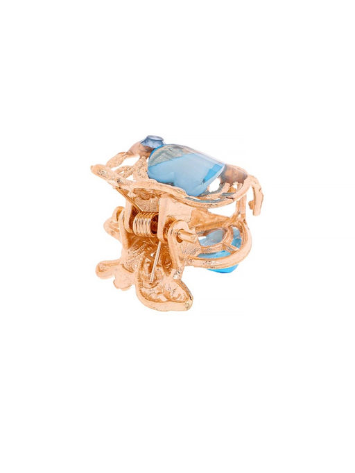 Цена за 12 шт. Крабик для волос «Арфея», яблочко, 2.3 см, золото МИКС