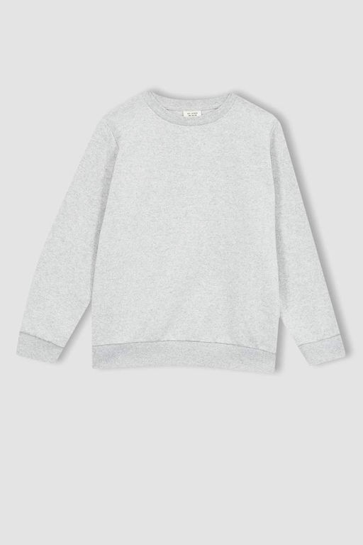 Толстый базовый свитшот для мальчиков с круглым вырезом - Defacto фото 6