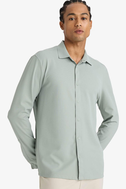 SLIM FIT Uzun Kollu G_mlek - Defacto фото 5