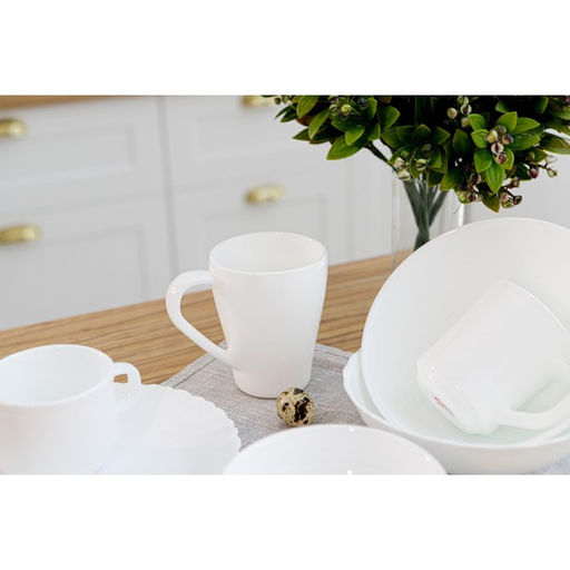 Кружка Доляна «Грация», 350 мл, стеклокерамика, белая