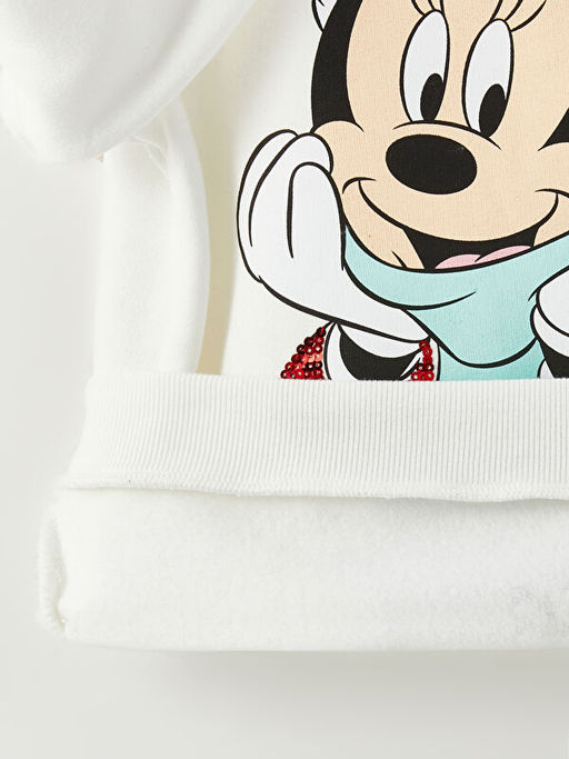 Bisiklet Yaka Minnie Mouse Bask?l? Y?lba?? Temal? Uzun Kollu K?z ?ocuk Sweatshirt - Waikiki фото 2