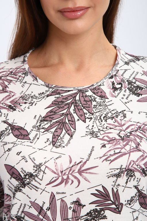 Ночная сорочка из интерлока длинный рукав Соня кофе