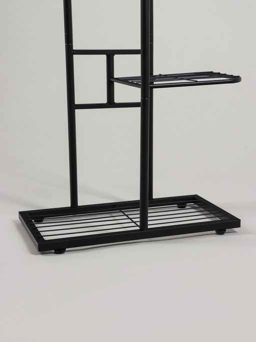 Подставка для цветов Greengo, 3 полки, 43×22×57 см, напольная, металл, чёрная