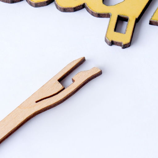 Цена за 5 шт. Топпер для торта деревянный «Любимой мамочке», золотой, 14.3×8.2 см