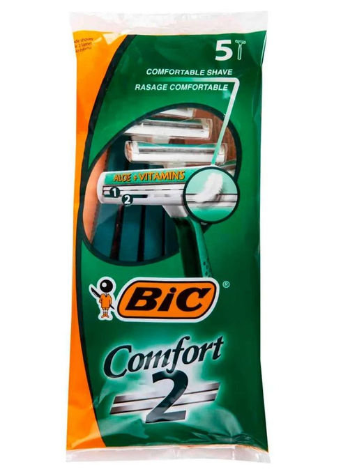 BIC станок д/бритья одноразовый Муж. БИК-2 Comfort (пак.5шт)