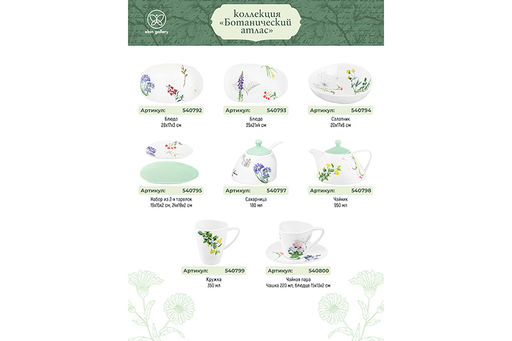 Салатник 20*17,5*6 см 850 мл Ботанический атлас - Elan gallery фото 38