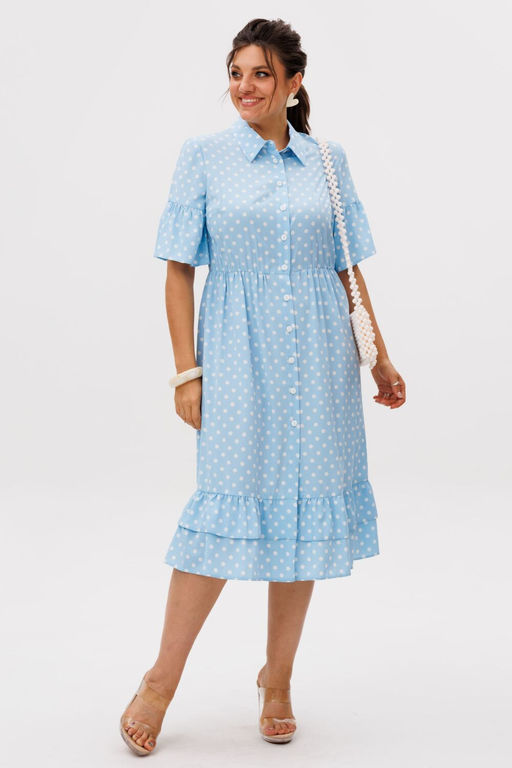 Платье ANELLI 1555 небесный цвет  фото 3