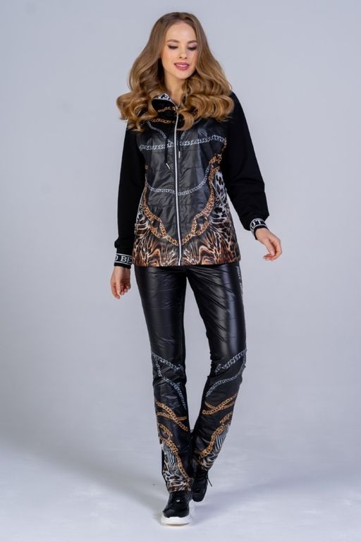 Толстовка из футера  комбинированного с плащевкой - А+б коллекция фото 5