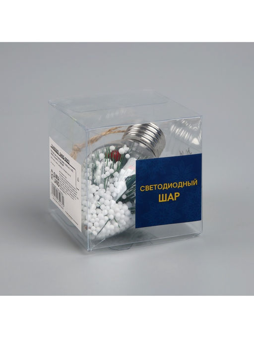 Ёлочный шар Снежная хвоя, 95.5 см, 1 LED, от батареек LR443, свечение тёплое белое - Luazon lighting фото 12