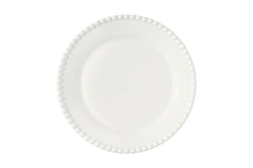 Тарелка десертная, 19 см, фарфор P, белая, Бусины, Tiffany White