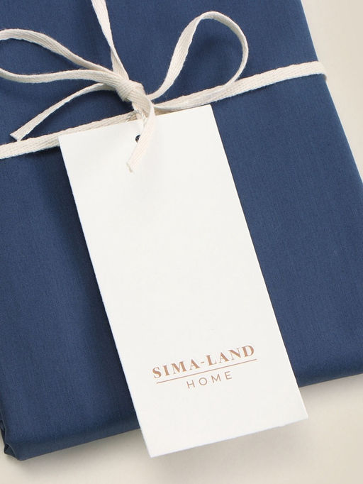 Наволочка SL Home Percale 300ТС, 7070+3 см, синяя, перкаль, хлопок 100% - Sima-land home фото 6