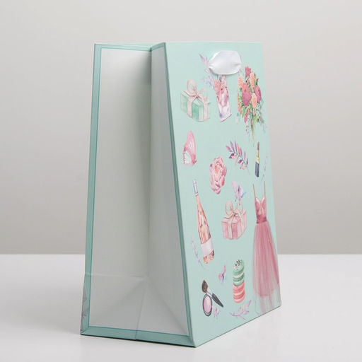 Цена за 2 шт. Пакет подарочный ламинированный, упаковка, Розовая нежность, MS 18?23?10 см