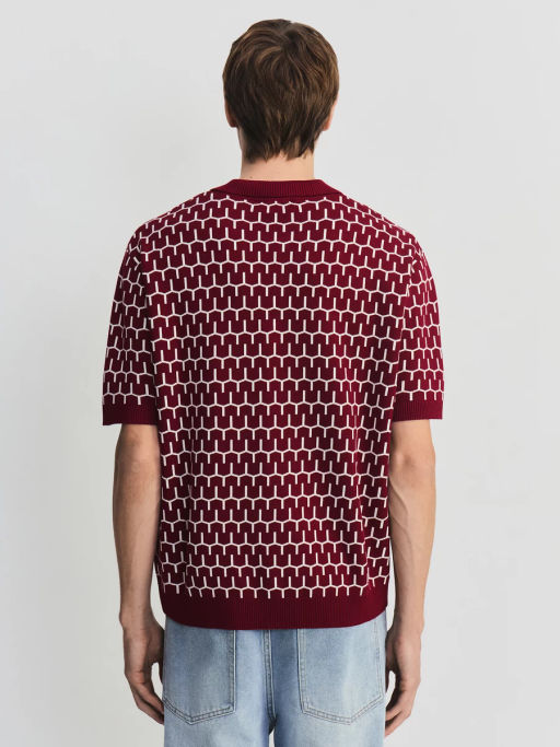 Джемпер поло из жаккарда ZR2605043305-70 / Zarina