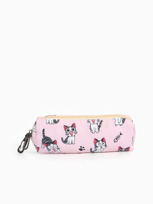 Набор: рюкзак школьный и пенал, с карманами, с принтом, размер 29?12?41 см, розовый