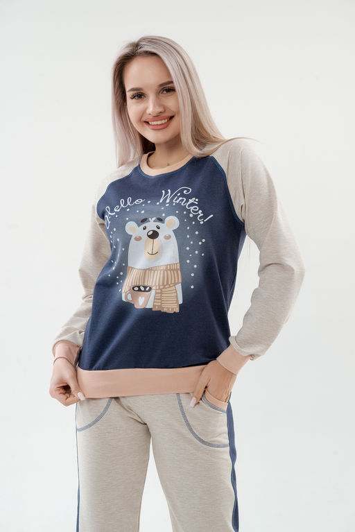 Костюм женский из футера Гамми индиго - Амадэль фото 5