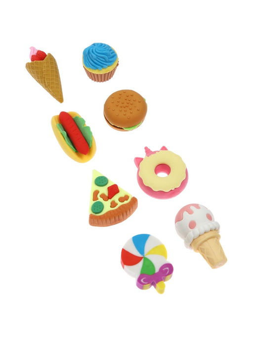 Набор фигурных ластиков «Вкусняшки», 8 штук, МИКС