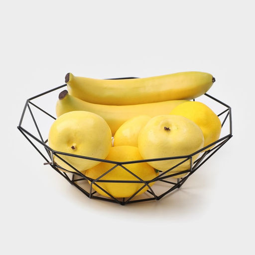 Фруктовница Доляна «Геометрия», чёрная