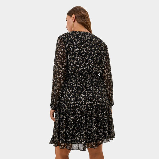 Платье женское короткое MIST plus-size, чёрное, размер 58