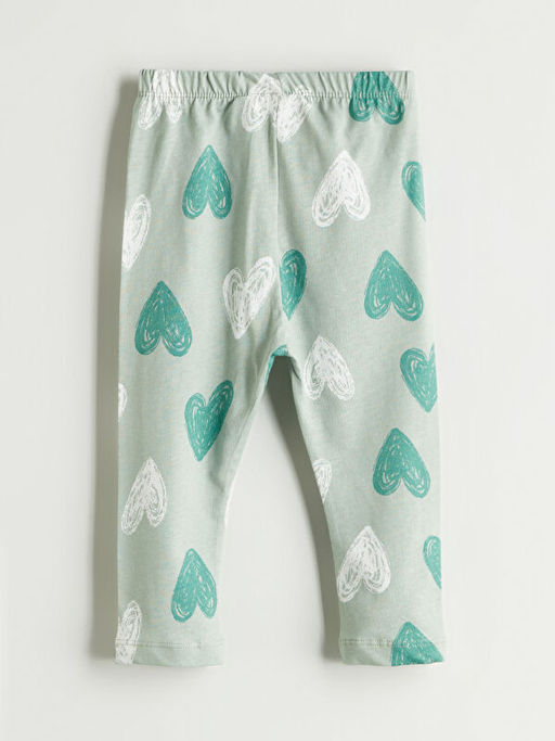 Beli Lastikli Bask?l? K?z Bebek Pijama Alt