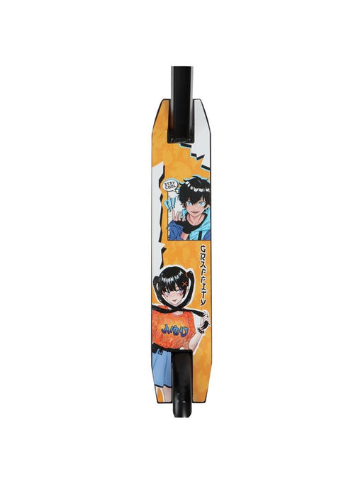 Самокат трюковой GRAFFITI Zigzag 23, колёса PU 100 мм, 85А, цвет чёрный