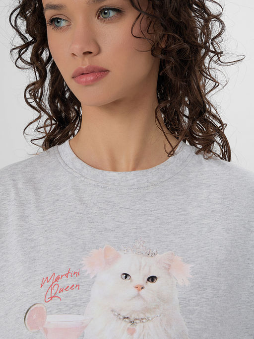 Футболка новогодняя женская с надписью Martini Queen - Mark formelle фото 4